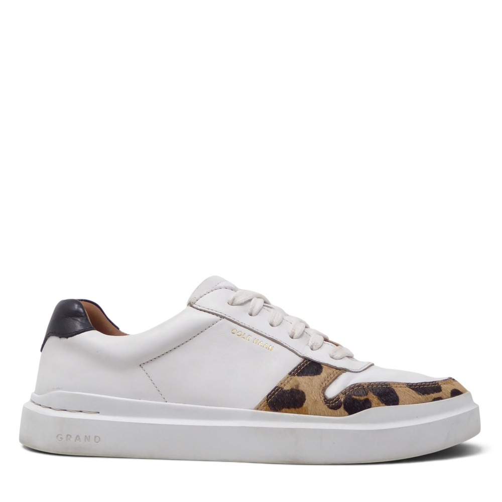Cole Haan Womens Grandpro Rally Court Sneakers White Leopard Print Size 7B - Picture 2 of 11